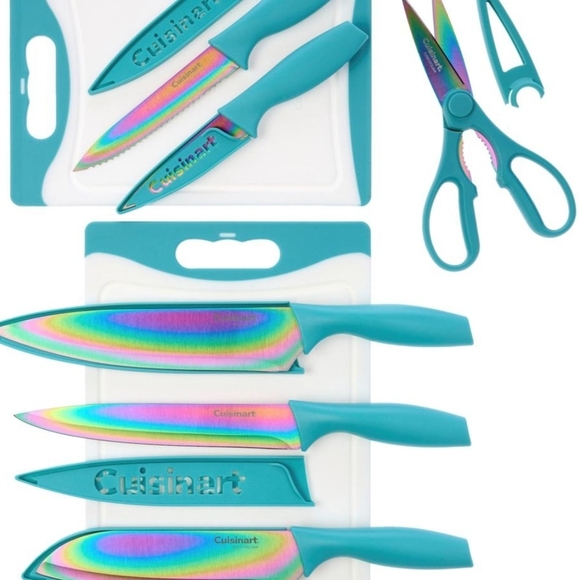 Cuisinart Blue Knife Set with Modern Cutlery - Picture 1 of 3